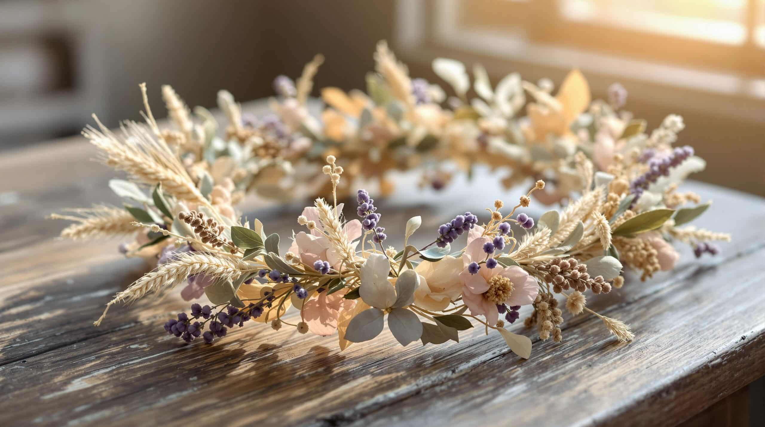 découvrez la tendance durable des couronnes de fleurs séchées, une décoration élégante et intemporelle pour embellir votre intérieur. apportez une touche naturelle et chic à votre maison avec ces créations florales uniques, idéales pour toutes les occasions.