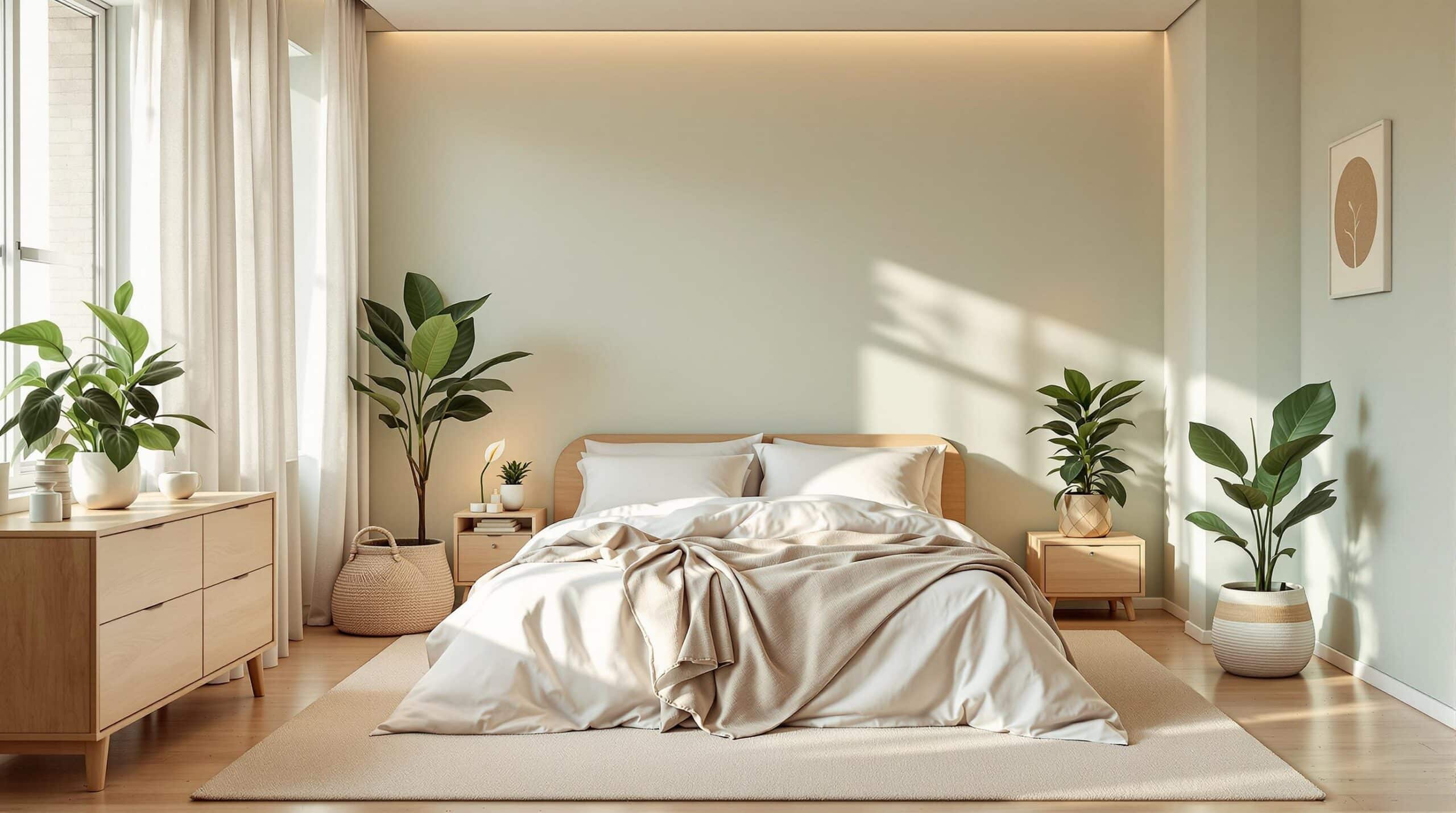 découvrez les teintes idéales pour créer une chambre adulte zen propice à la sérénité. explorez notre sélection d'idées couleurs apaisantes qui transformeront votre espace en un véritable havre de paix.