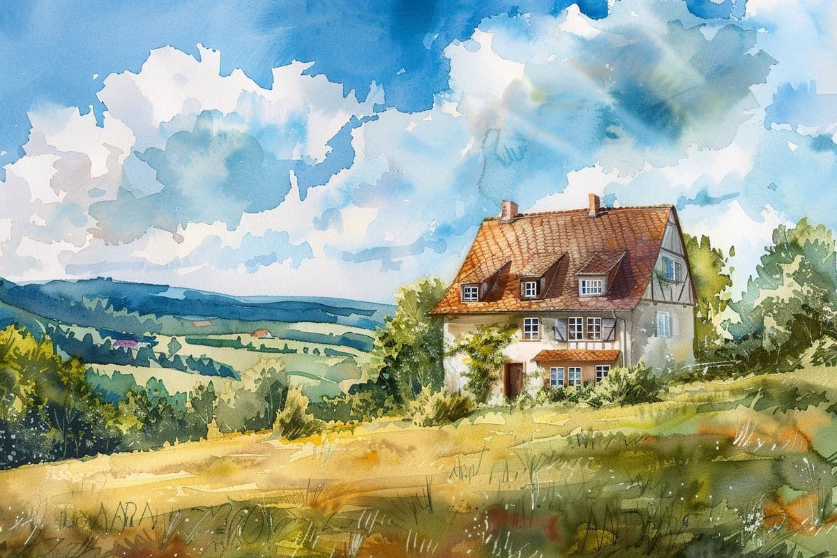 Stage artistique pour adultes : Peinture aquarelle d'une maison alsacienne avec Françoise Amet à Val de Moder